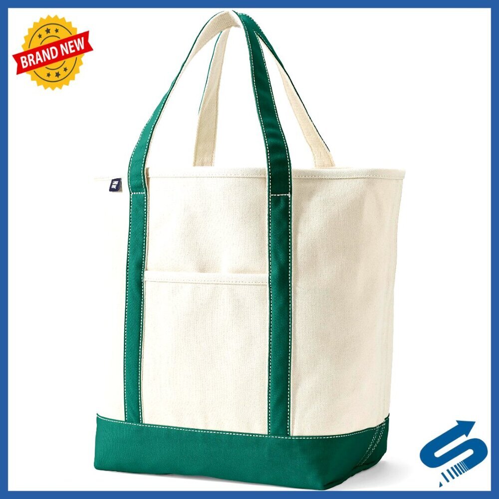 Canvas Tote Bag Durable Classic Commuter Travel Large Capacity Pockets